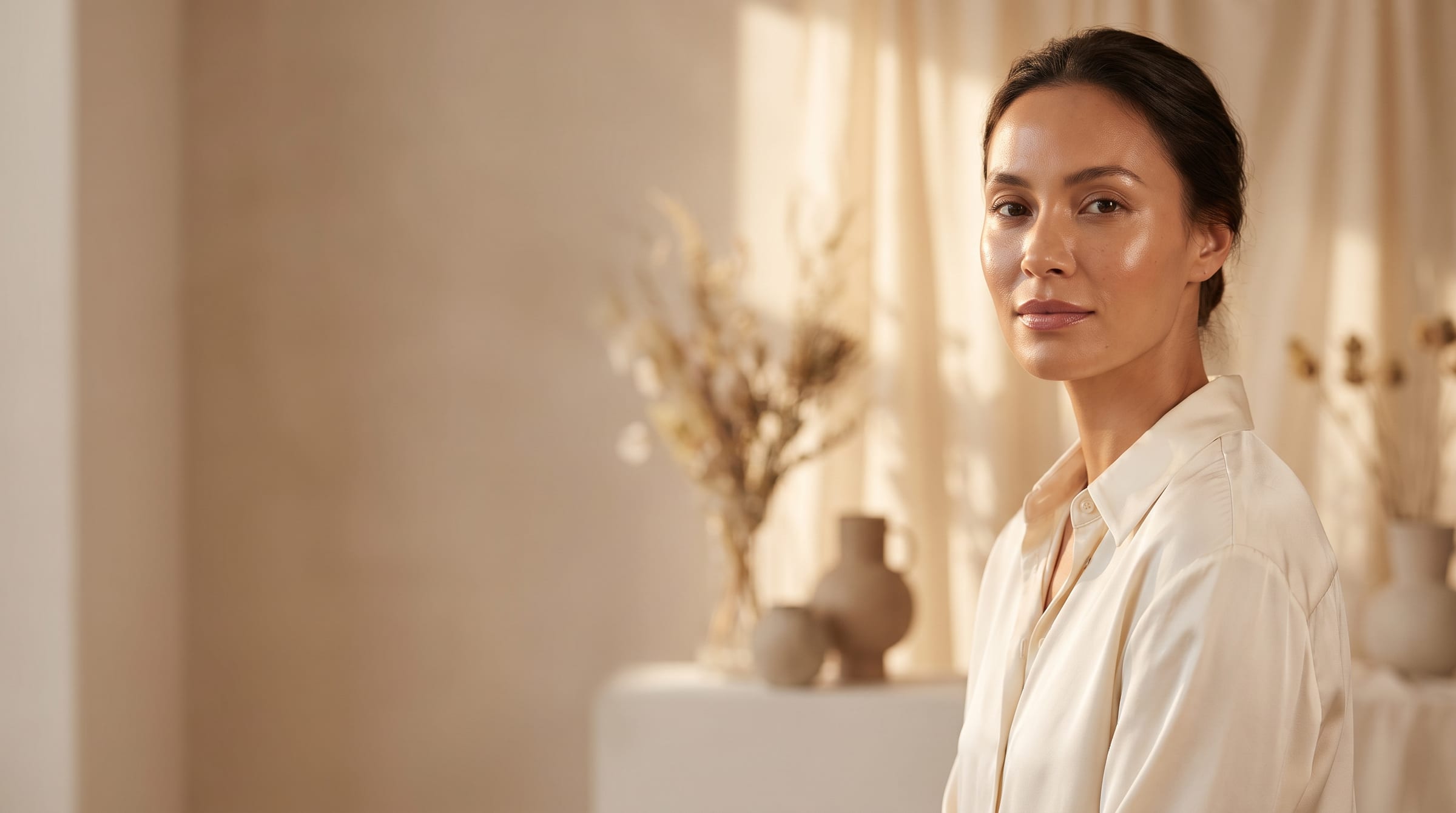 The serene, light-filled interior of Lips And Tips